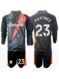Aston Villa Emiliano Martinez #23 Målvakt Replika Borta Kläder Barn 2024-25 Långärmad (+ byxor)